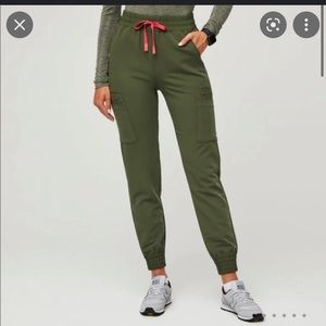 NWT Figs Dark Olive Atlanta High Waisted Skinny Jogger